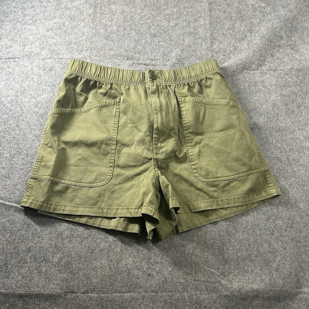 Madewell Shorts Womens 29 Utility Farmer Dyed Pull On Olive Green